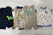 Set of 4 Rompers Baby Boy Size 3 Months. Great Used Condition.