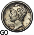 1918 Mercury Dime, Choice Unc++ FB, Full Bands