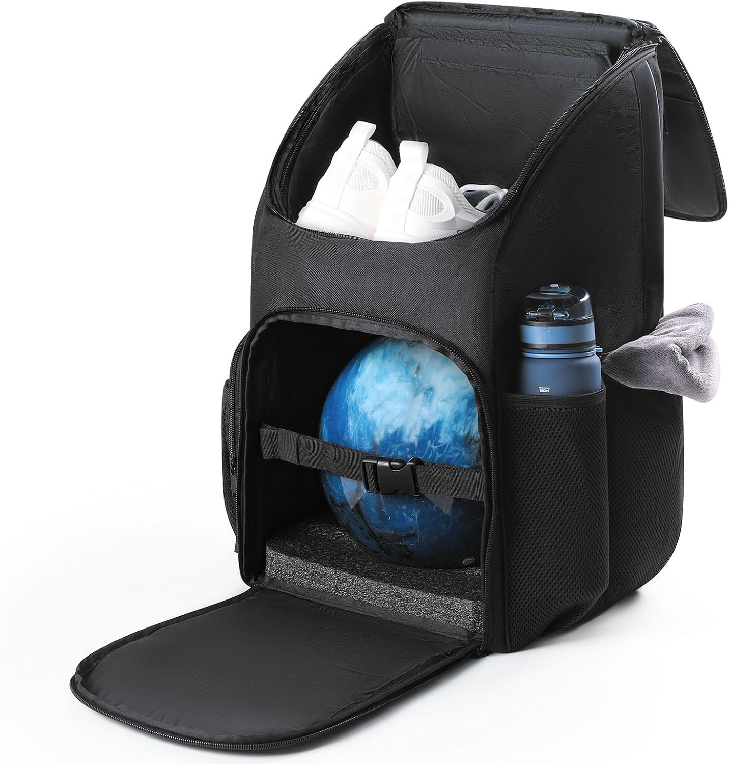Bowling Ball Backpack Bag Single Ball Holder Shoe Compartment Sz16