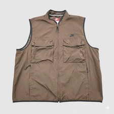 Nike Men's Utility Vest Brown XL Loose Fit Repel UV UPF 40 FZ0748-237 NWT
