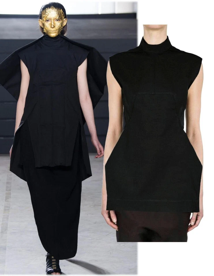 Túnica RICK OWENS FW '15 Calpurnia estruturada algodão lona top 40 EUA 4 NOVA EM FOLHA - Imagem 2 de 4