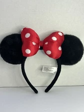 Disney Parks Authentic Minnie Mouse Ears Classic Red Bow White Polka Dots