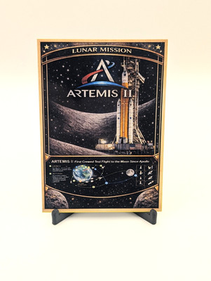 NASA Artemis II 2026 Lunar Mission First Crewed Moon Flight ACEO Custom Card