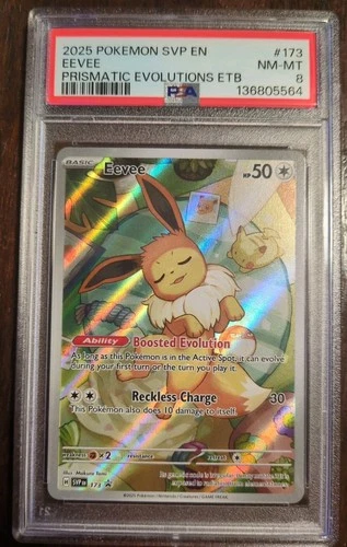 2025 Pokemon SVP EN-SV Black Star Promo #173 Eevee PSA 8
