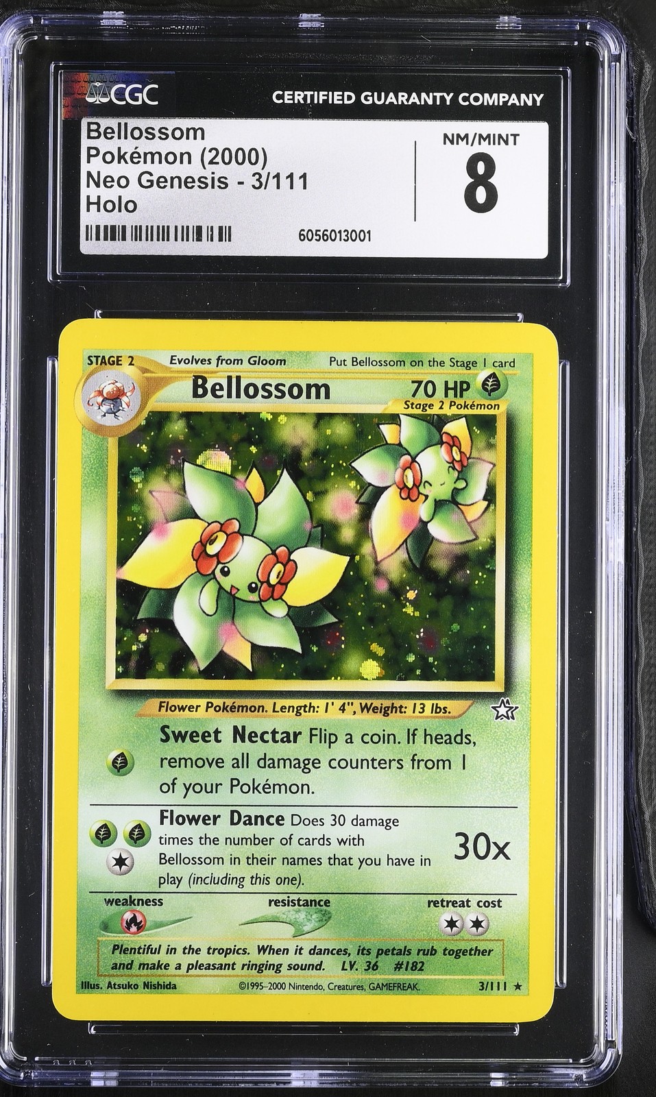 CGC 8 Bellossom 2000 Neo Genesis 3/111 Holo Pokemon Card psa