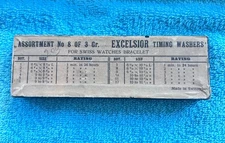 Vintage Watch Makers Excelsior Timing Washer Box.  Read Description Please