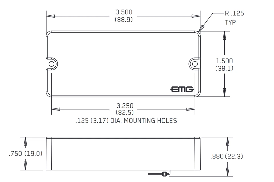 Juego EMG TA Negro Tom Araya 4 Cuerdas Jabonera Bajo Pastillas Ollas y Alambres 35J y 35DC Foto 2 de 3