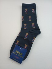 Polo Ralph Lauren Organic Cotton Blend Flag Sweater Bear Socks Size S 5-8