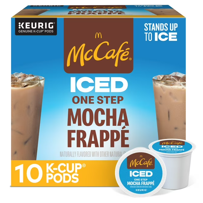 McDonalds McCafe Iced One Step Mocha Frappe Beverage Mix K Cups