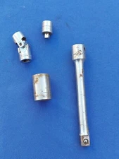 Assorted Mix Vitg Lot 4pc Craftsman Socket Adapter  6" Extension Bar 1/2" Flex 