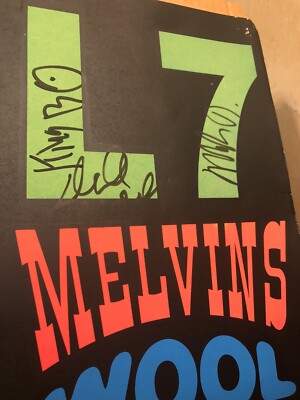 taz L7 melvins wool シルクスクリーンポスター MELVINS 1994 L7 MELVINS WOOL TOUR POSTER SIGNED (NOT SURE WHO ALL