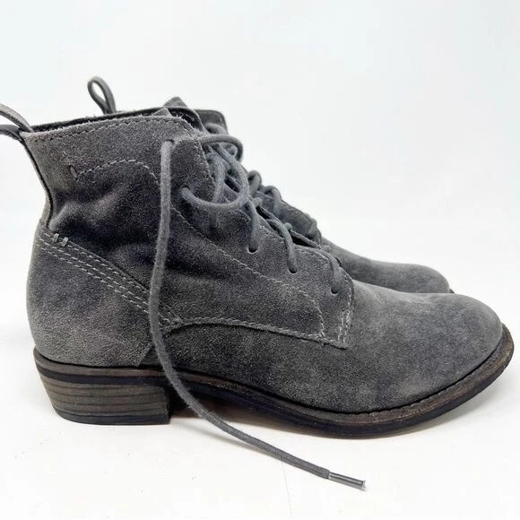 BOTINES DOLCE VITA PAREEA GRIS ANTRACITA GAMUZA CON CORDONES PARA MUJER TALLA 7 Foto 2 de 4