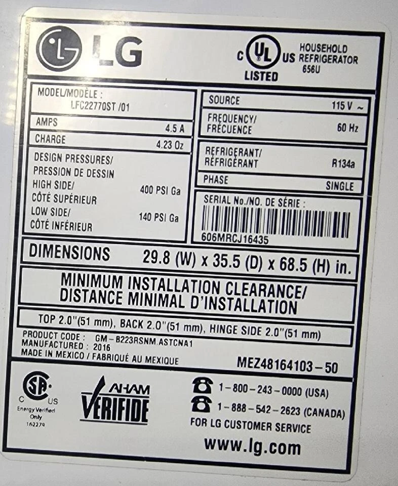 Aham verifide refrigerator deals