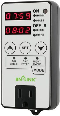 BN-LINK Timer Outlet Short Period Repeat Cycle Intermittent Digital Timer 24H