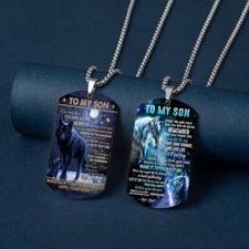 TO MY SON Necklace Gifts For Teens Kids Men Women  Decor