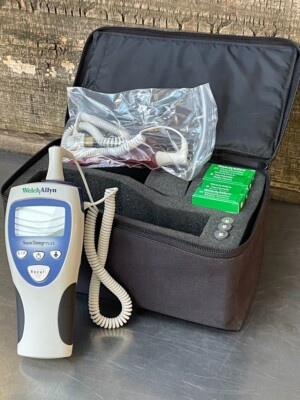 -CALIBRATED- Welch Allyn SureTemp Plus 692 Thermometer Kit 01692-MC w/ 100 Cover