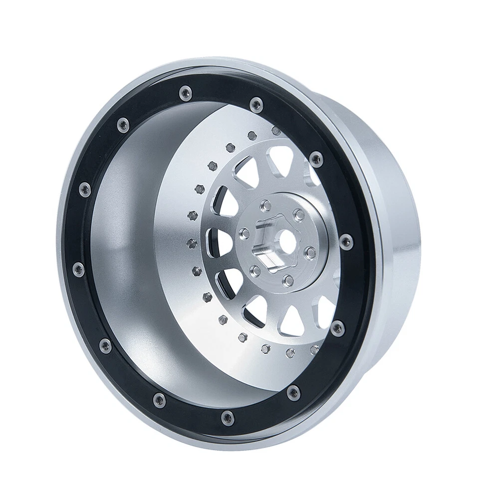 2/4PCS CNC Metall Beadlock Wheels Felgen für Baja Rey 1/10 RC Car Buggy - Bild 4 von 4