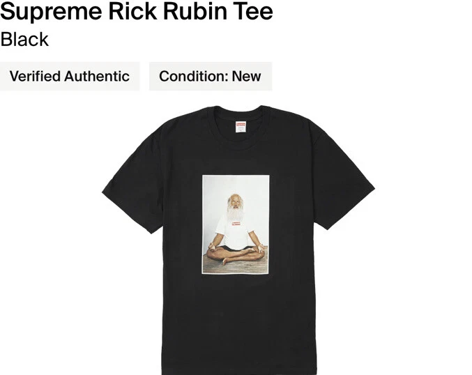 T shirt Supreme Rick Ruben ! FW21 ! Noir ! Petit ! Neuf avec étiquette ! Super rare ! 100 % authentique !!