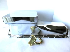 BB CHEVY CHROME DRAG RACING DEEP SUMP OIL PAN AND PICK UP 65-76 396,427,454#7432