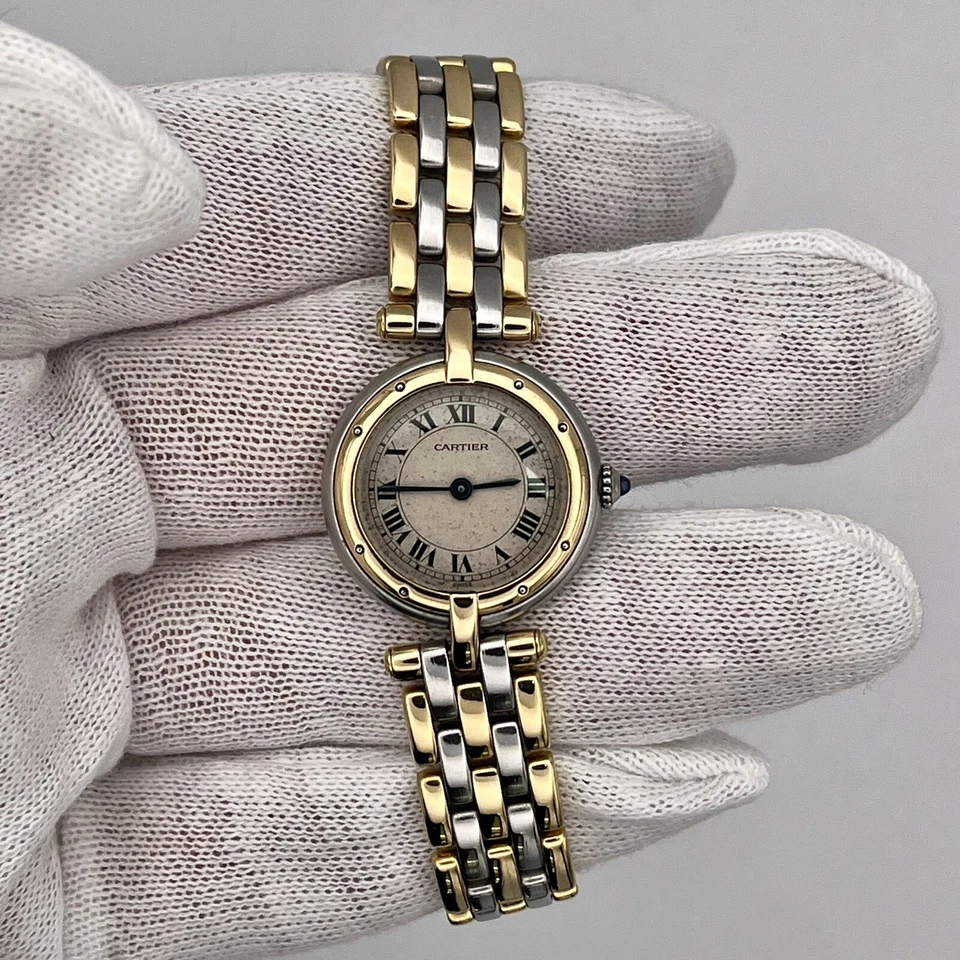 Reloj Cartier Panthere Vendome 24MM 166920 tres filas oro 18k y acero para dama