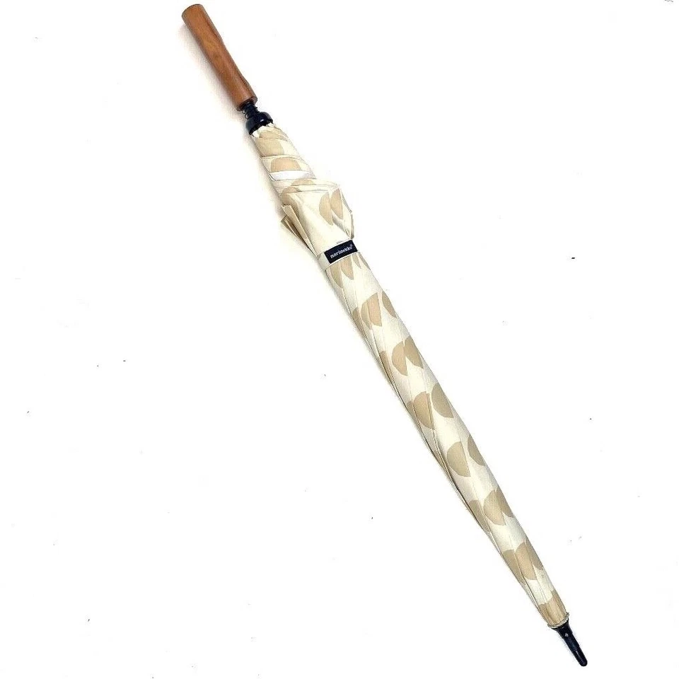 Marimekko Kivet Beige Sport Stick Paraguas Mango Nogal Foto 2 de 4
