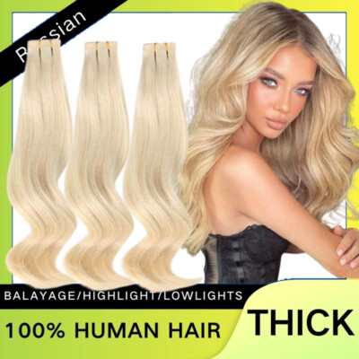 Traceless Tape Extensions 100% Remy Echthaar Tape In Haarverlangerung Skin Weft