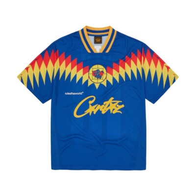 Corteiz CRTZ RTW Club Football Jersey Blue T-Shirt - Large - Brand