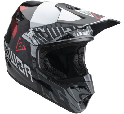 Answer AR3 Black White Red Ronin Helmet MIPS Adult Large