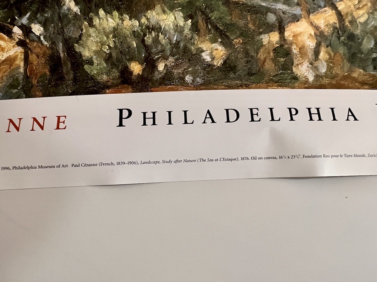 Vintage 1996 Paul Cézanne Philadephia Museum of Art Exhibition Poster Vintage 1996 Paul Cézanne Philadephia Museum of Art Exhibition Poster