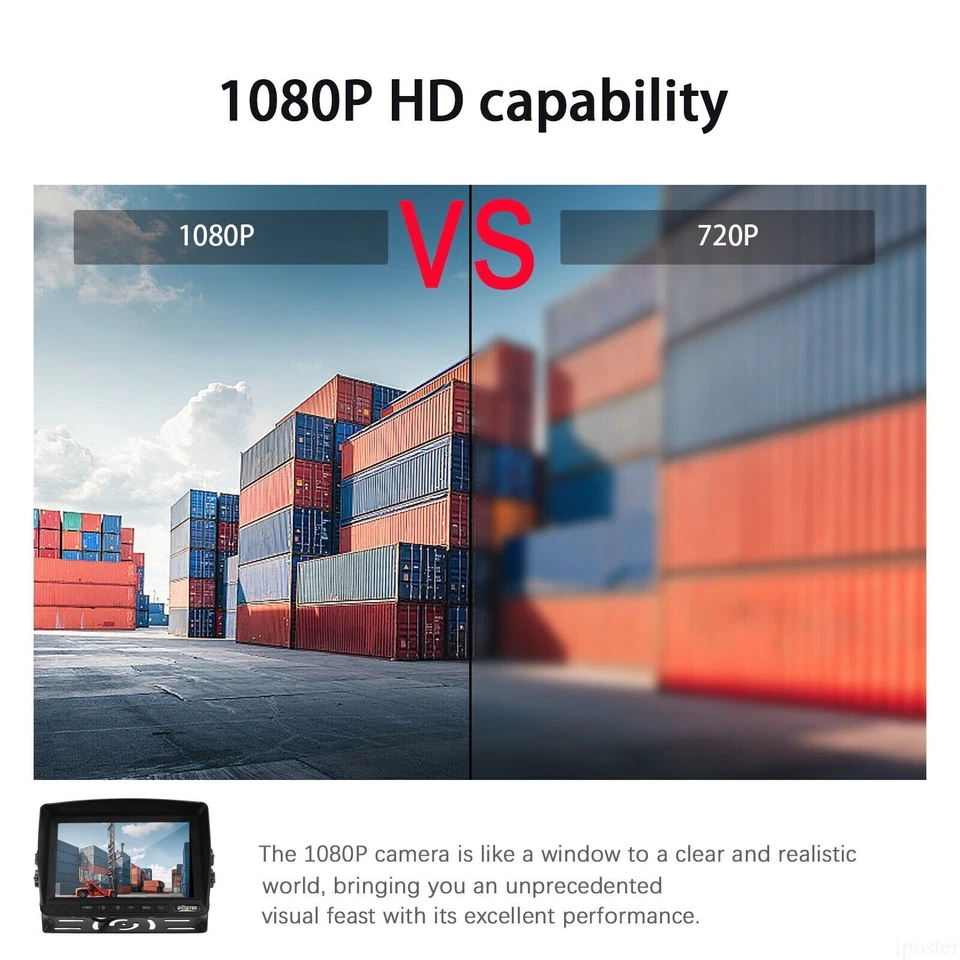 Wireless 7" DVR Monitor Forklift Front View Camera Laser Positioning - Image 3 of 4