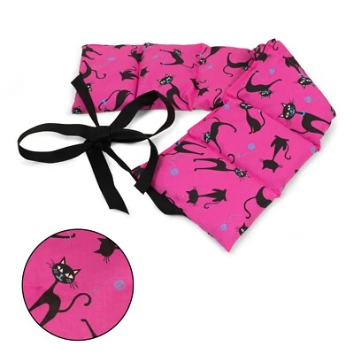 GIRAFFENLAND Körnerkissen MIT BAND 65x15 Wärmekissen für Mikrowelle & Ofen - Katzen-pink