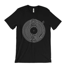 Joy Division Turntable T Shirt - 80's synth rock new wave Unknown Pleasures