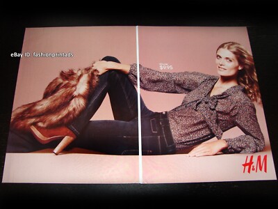 H&M 2-Page PRINT AD Fall 2011 MALGOSIA BELA David Sims PRETTY BRUNETTE