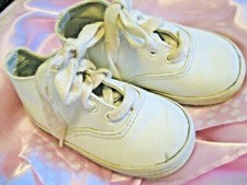 Vtg Baby Toddler Sz 6 SPROCKETS White Leather HIGH TOP SNEAKER TENNIS SHOE
