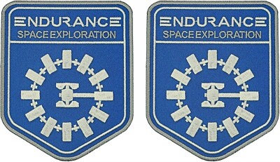 Interstellar Movie Endurance Space Exploration Patch | 2PC iron on Sew  4''x3.25''