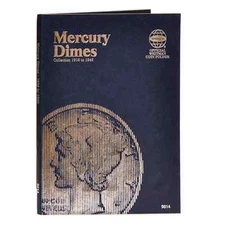 Whitman Blue Coin Folder 9014 Mercury Dime 1916-1945  Album / Book  10 cent