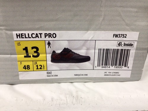 Adidas Five Ten Hellcat Pro Zapatos de Bicicleta de Montaña Sin Clip Negro Rojo EE. UU. 13 UK 12.5 - Imagen 3 de 7