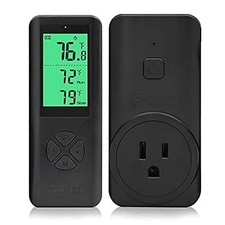 DIGITEN Temperature Controller Wireless Thermostat Outlet Greenhouse Black