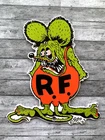 VINTAGE RATFINK R.F. RAT SERVICE OIL GAS STATION GASOLINE PUMP PORCELAIN SIGN