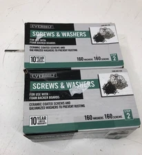 2PK Everbilt Shower System Foam/Cement Backer Board Hardware Set 1-5/8 in Screw