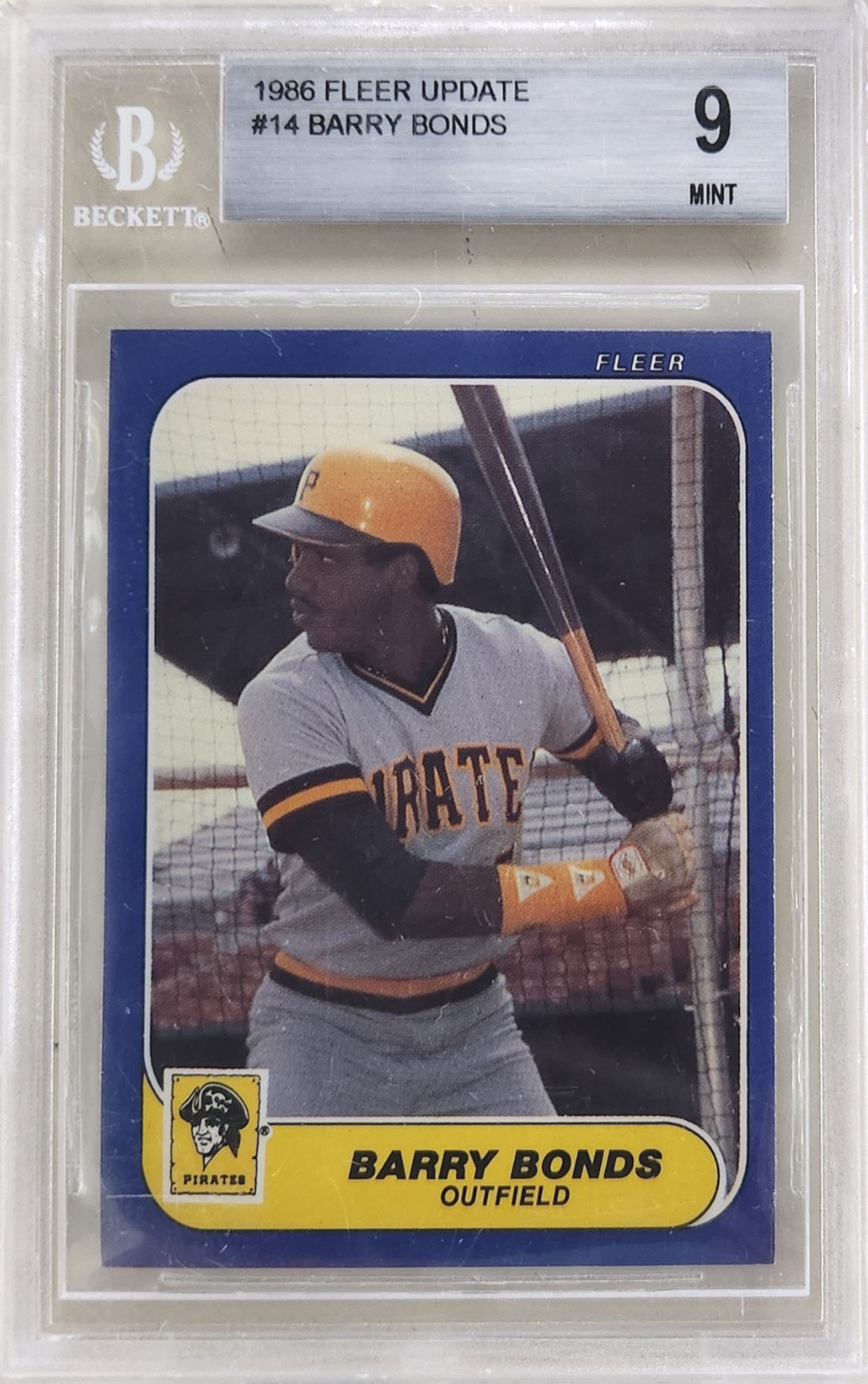 1986 Fleer Update - Barry Bonds #U14 (RC) BGS 9