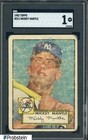 SGC 1 Mickey Mantle 1952 Topps #311 RC Rookie Yankees