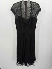 Pre-Owned Tadashi Black Size 8 Evening Midi Sleeveless Dress