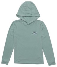 Salty Crew Flyhome Boy's Hooded Sun Shirt - Seaside Heather - New