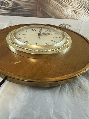 Vintage Electric Sunbeam Model A502 Wall Clock Retro Mid-century