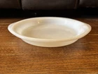 Vtg Glasbake 9.5" Handled Milk Glass Pie Plate/Baking Dish - 16-J-517 - USA EUC