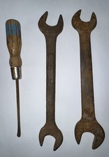 VTG Tool Set - 1920s Hazet (1) Wooden Handle Screwdriver - 1950s (2) Wrenches