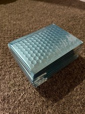 Blue Metallic Foil Bubble Envelopes 10 Packs, 90x150 Mm