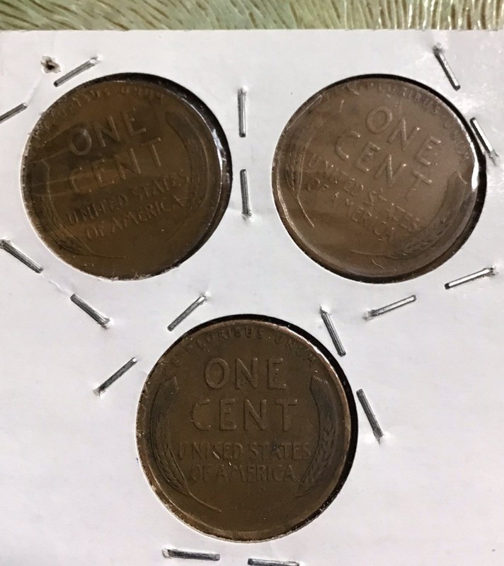 1923 24 25-P Lot of 3 Lincoln Wheat Cents 