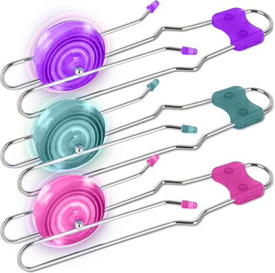 Retro Light Up Gyro Wheels Set for Kids- Includes 3, 8.5 Inch Rail Twisters, Mes